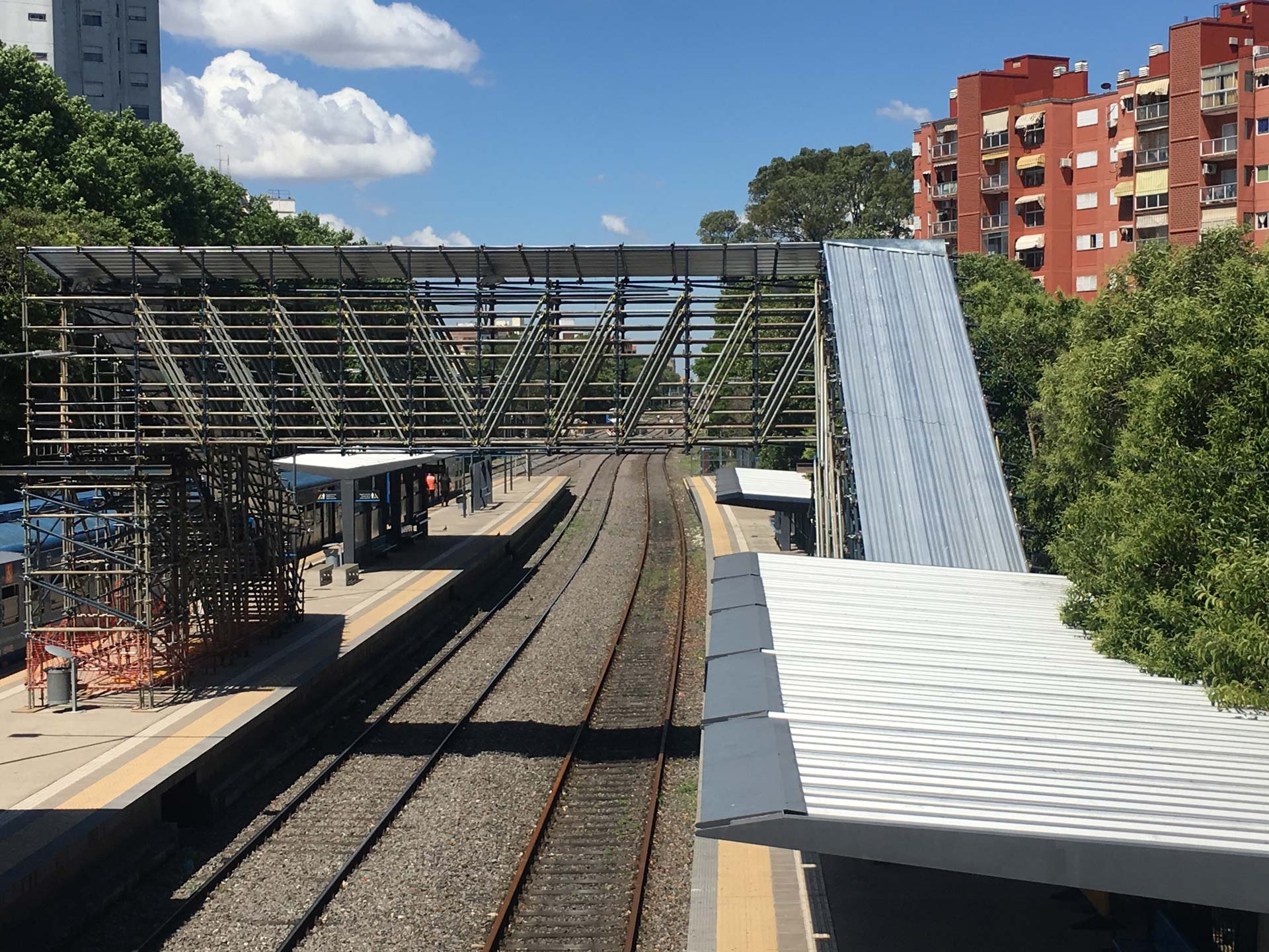 Viaducto San Martìn, Pasarela provisoria estación Villa del Parque